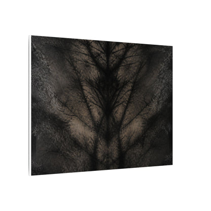 Seijaku Shadow Play Canvas Art - Dark Japandi Charcoal Ink