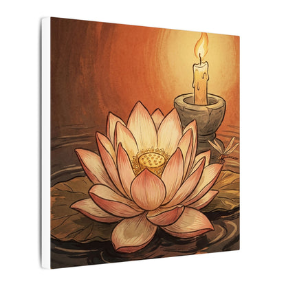 Lotus Flower Summer Canvas Art | Zen Contemplative Design