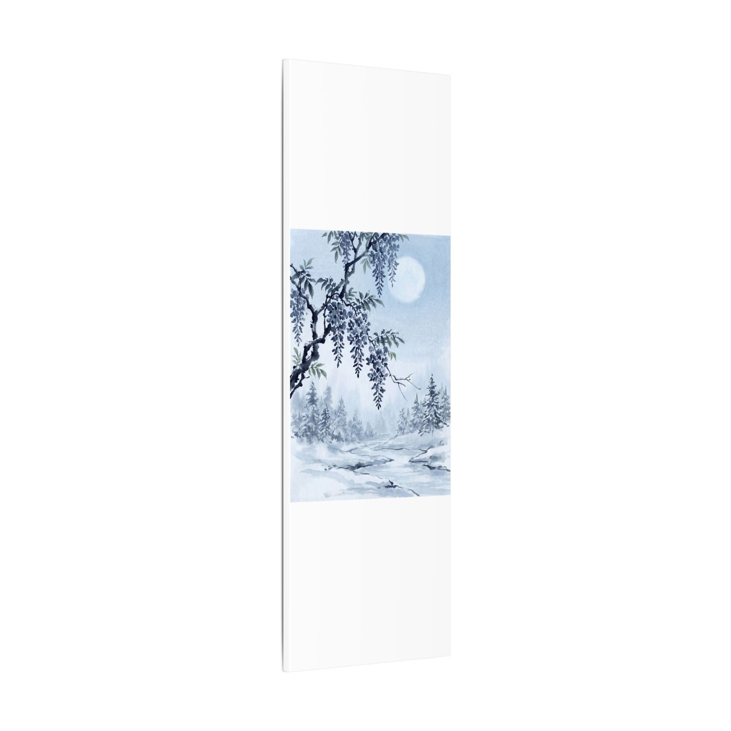 Seijaku Wisteria Canvas Art - Zen Sumi E