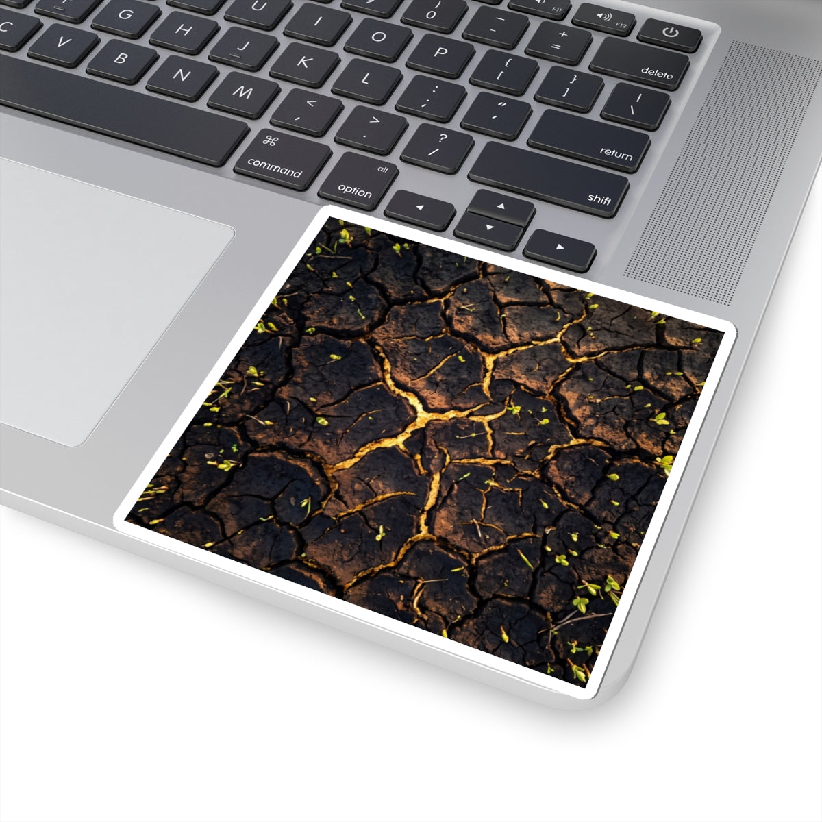 Golden Hour Cracked Earth Sticker - Dark Japandi Seijaku