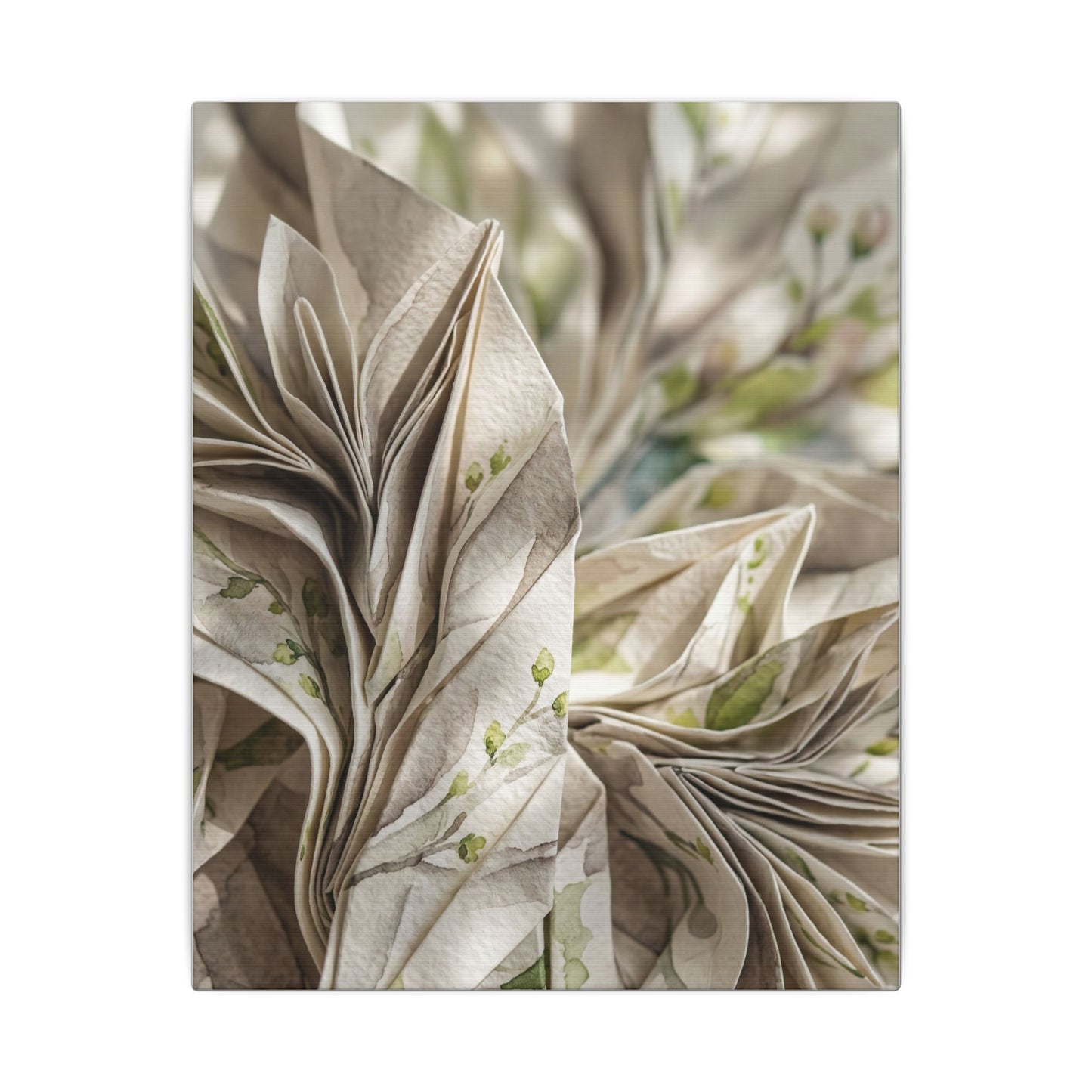 Fukinsei Paper Fold Canvas Art - Japandi Watercolor