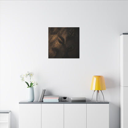 Candlelight Shadow Play Canvas Art - Dark Japandi Ma