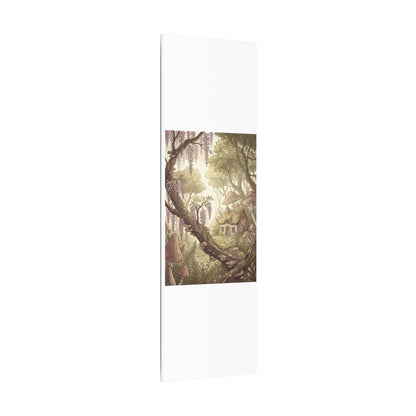 Summer Wisteria Mushroom Illustration Canvas Art | Enchanting Decor