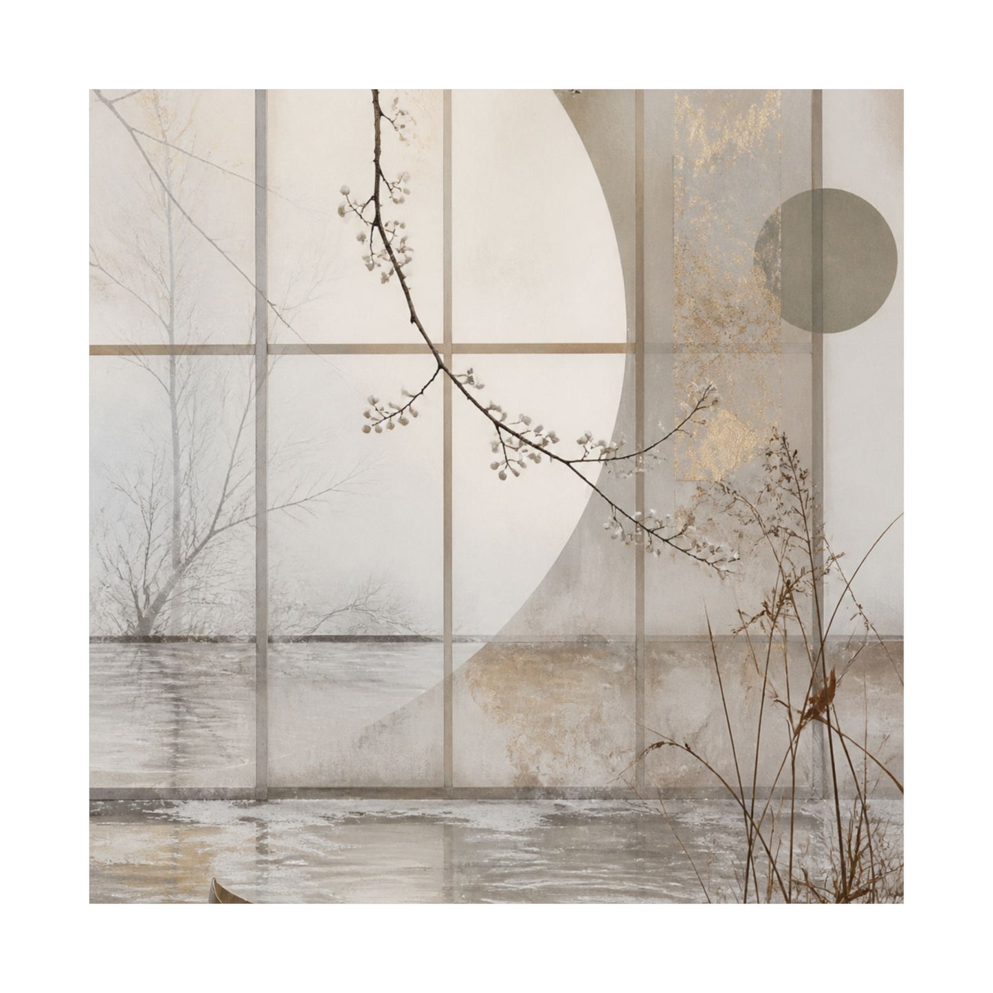 Overcast Shoji Screen Wall Art Print - Japandi Datsuzoku