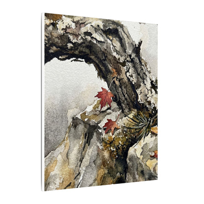 Pine Tree Autumn Canvas Art | Japandi Earthy Design