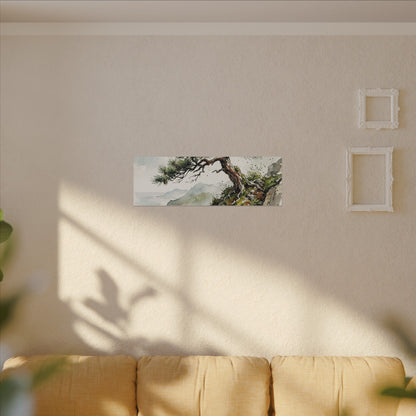Pine Tree Spring Canvas Art | Japandi Neutral Design