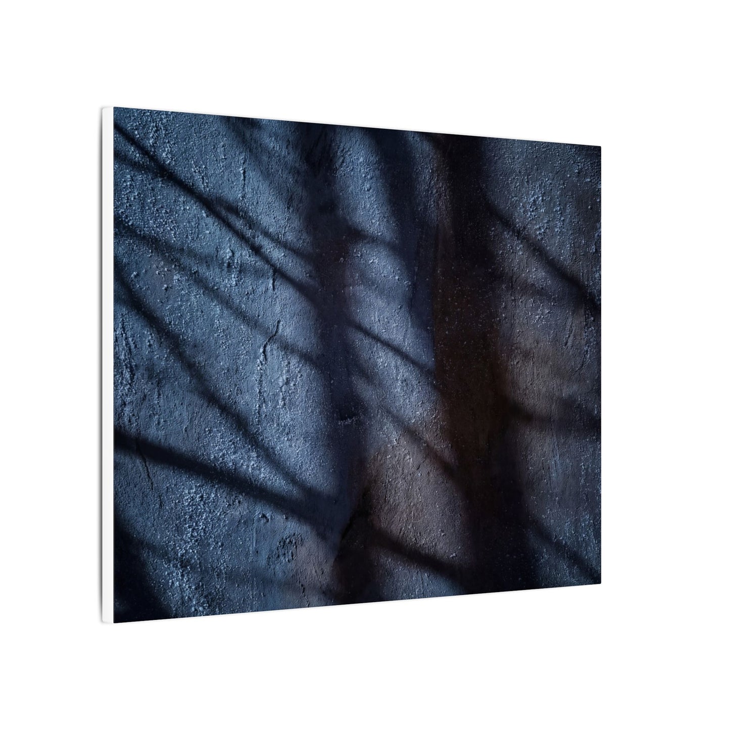 Dark Japandi Shadow Play in Moonlight | Moody Minimal Canvas Art