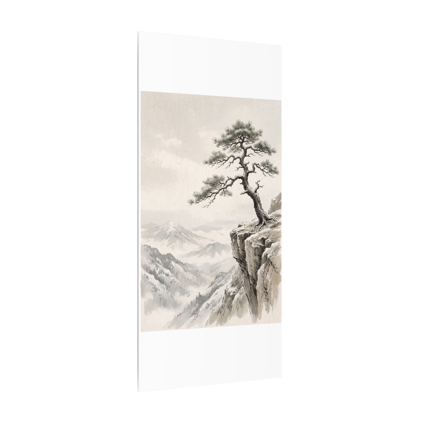 Seijaku Pine Tree Canvas Art - Japandi Japanese Pattern