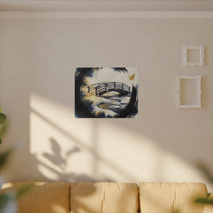 Autumn Ink Brushstroke Karesansui Canvas Art | Peaceful Decor