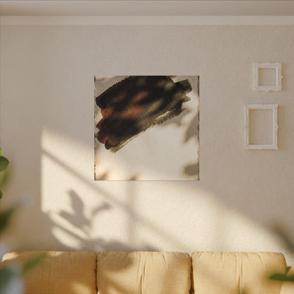 Ink Brushstroke Canvas Art | Summer Dark Japandi Moody Minimal Art