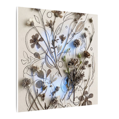 Dried Flowers Minimal Line Canvas Art | Elegant Japandi Art