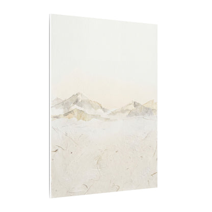 Mountain Mist Winter Canvas Art | Japandi Warm Design