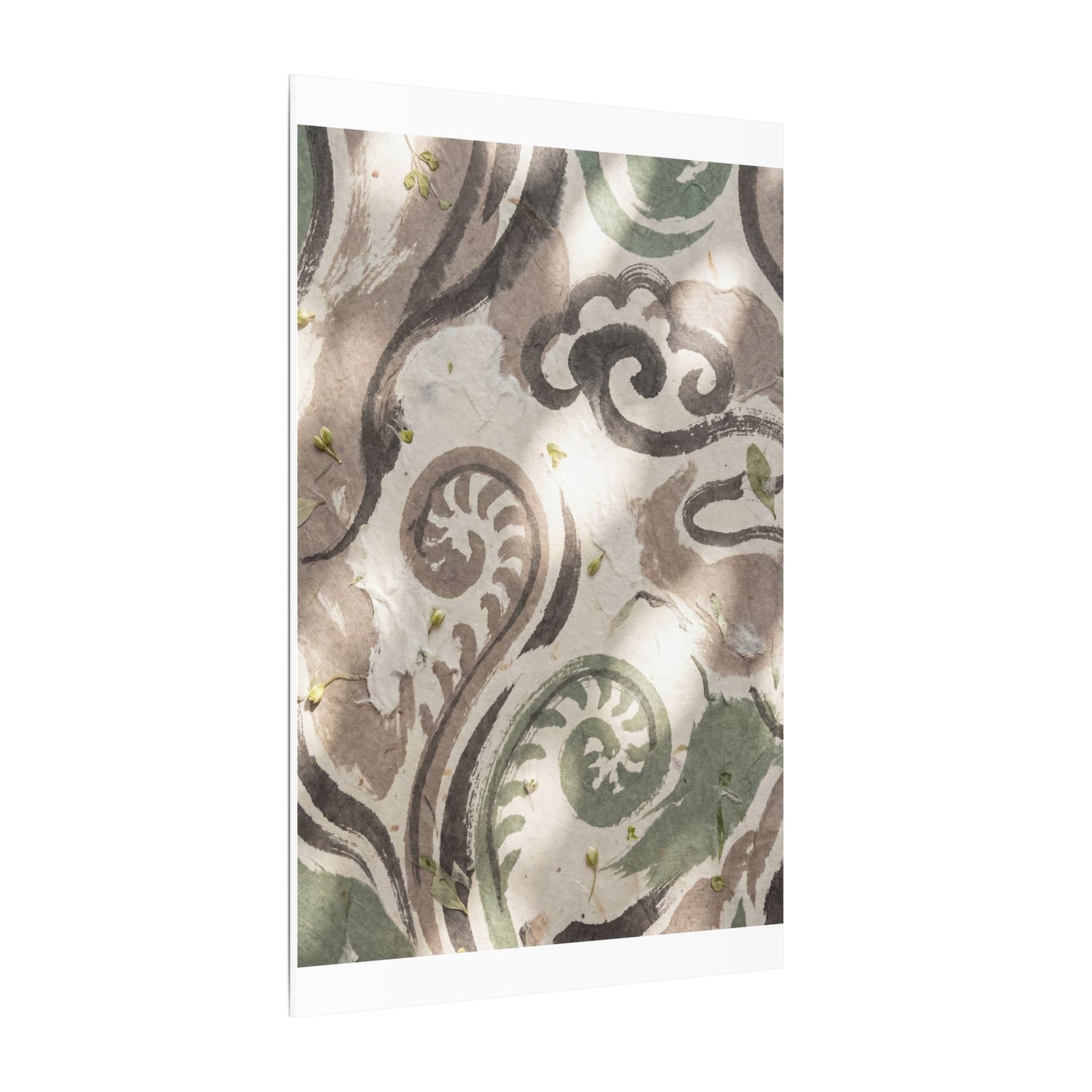 Dappled Ink Brushstroke Canvas Art - Japandi Ma