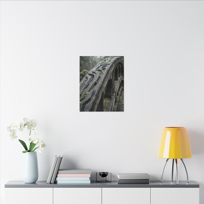 Overcast Wooden Bridge Canvas Art - Japandi Kanso