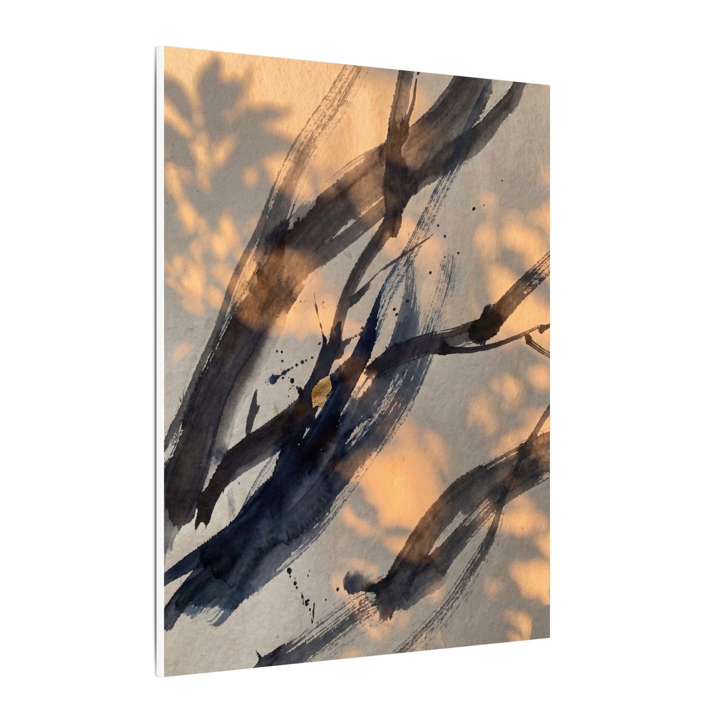 Datsuzoku Ink Brushstroke Canvas Art - Dark Japandi Shadow Zen