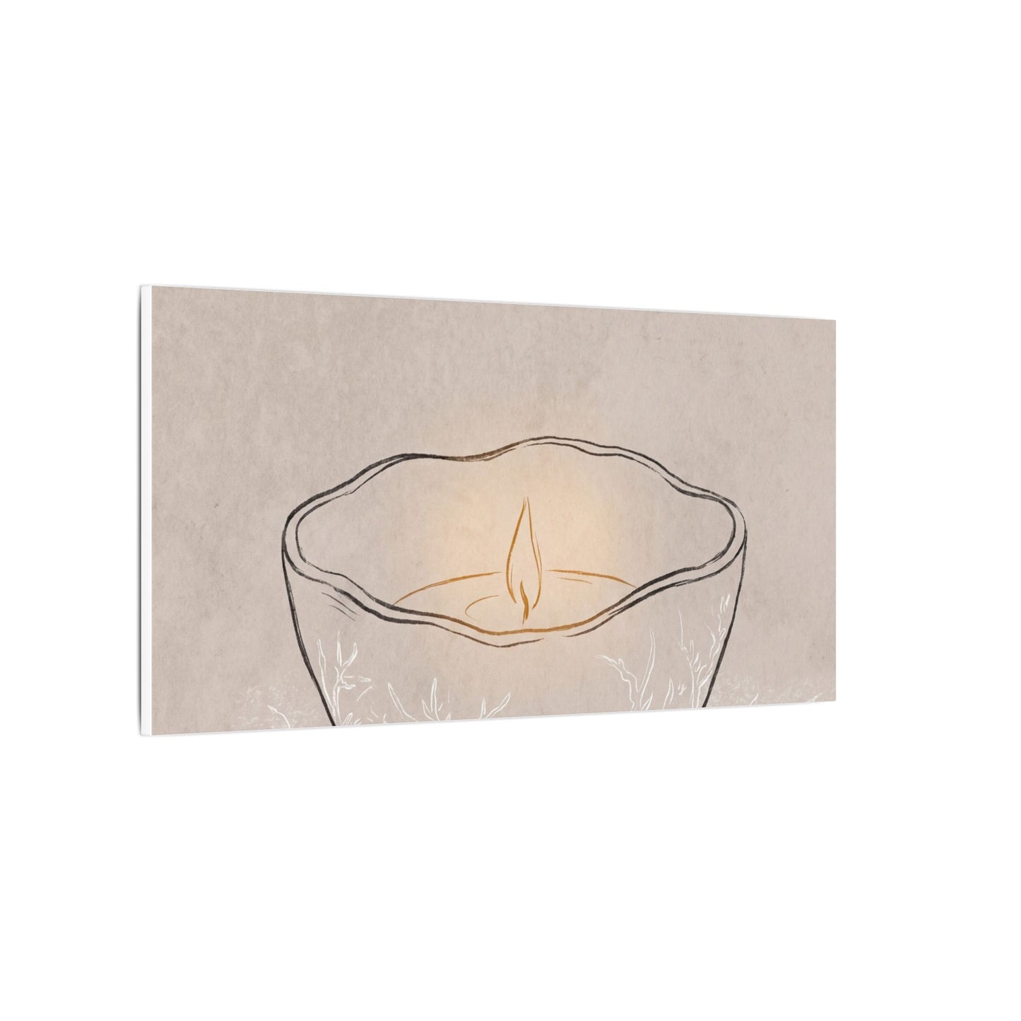 Ceramic Bowl Minimal Line Canvas Art | Neutral Japandi Art