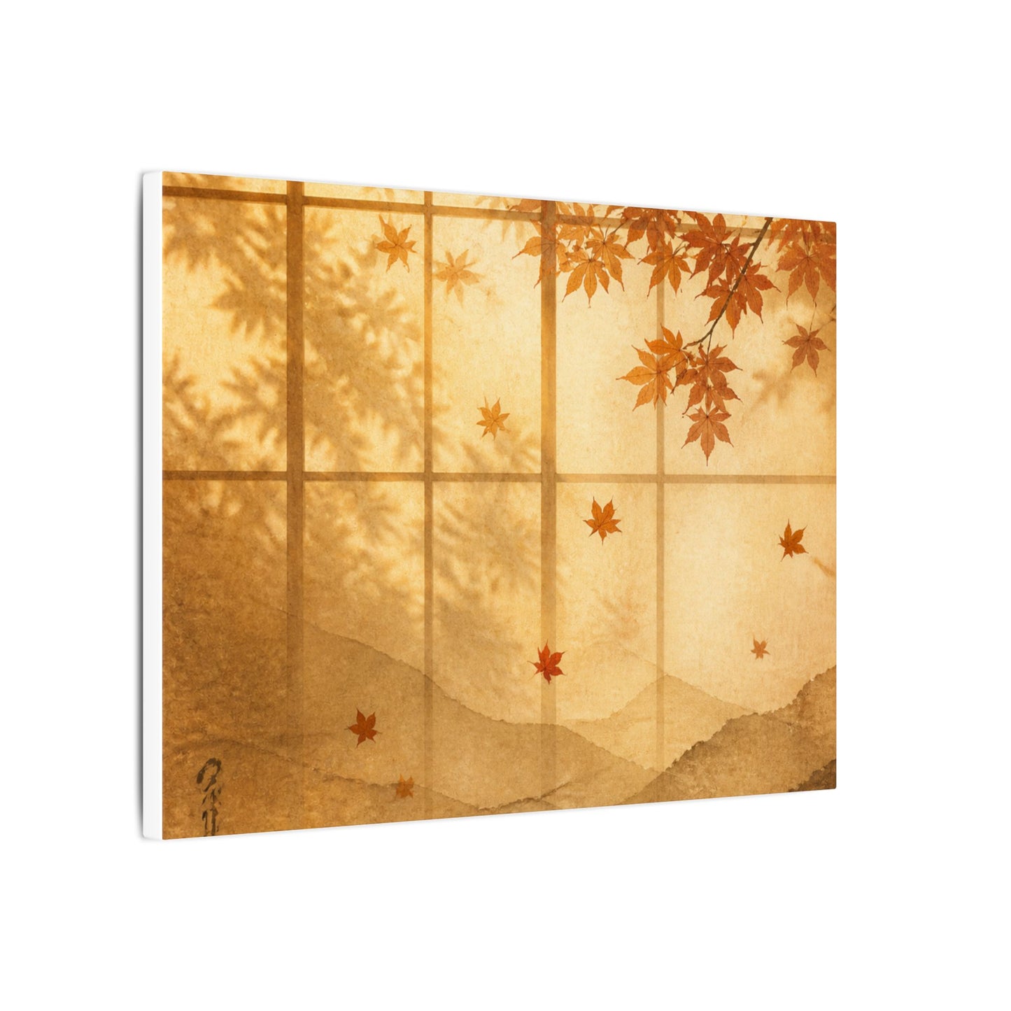 Shoji Screen Texture Canvas Art | Earthy Japandi Art