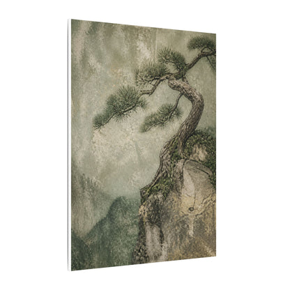 Fukinsei Pine Tree Canvas Art - Japandi Texture