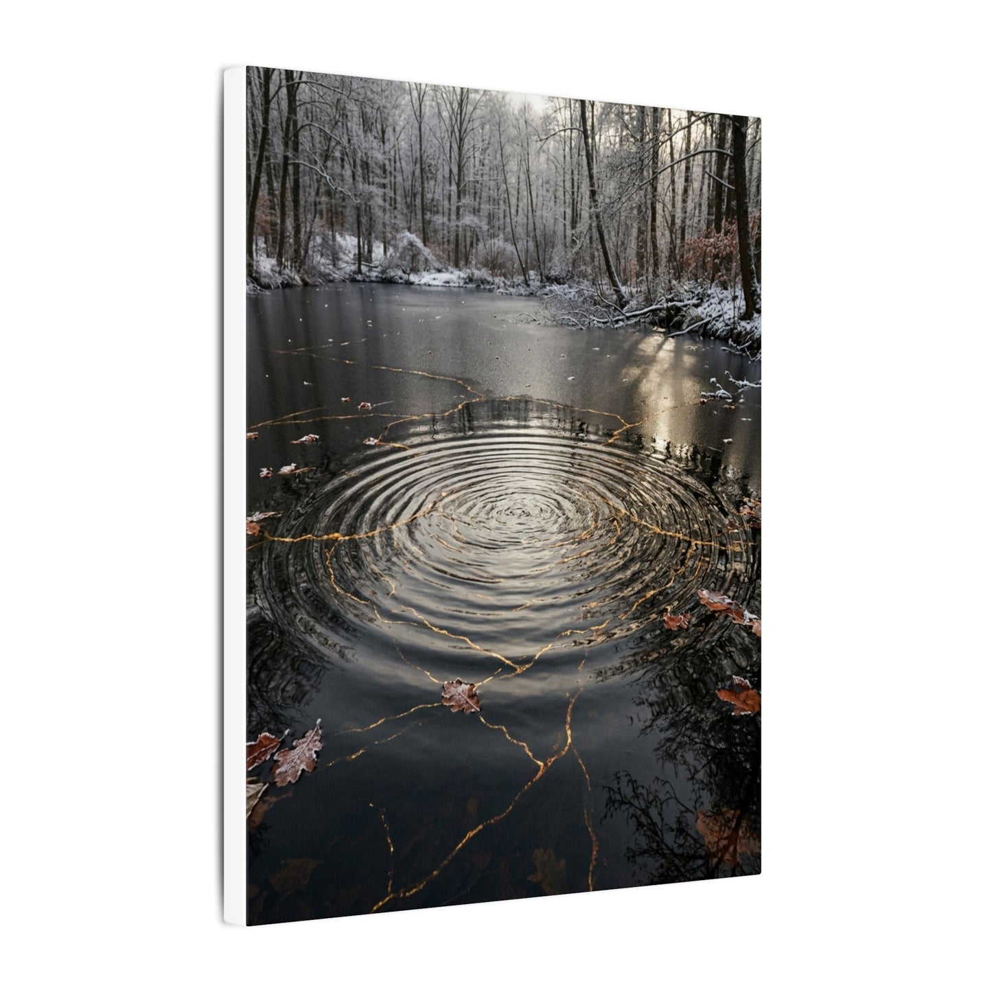 Water Ripple Broken Beauty Canvas Art | Artful Kintsugi Art