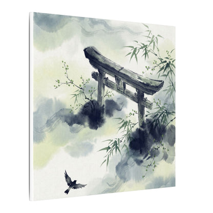 Torii Gate Sumi E Canvas Art | Serene Zen Art