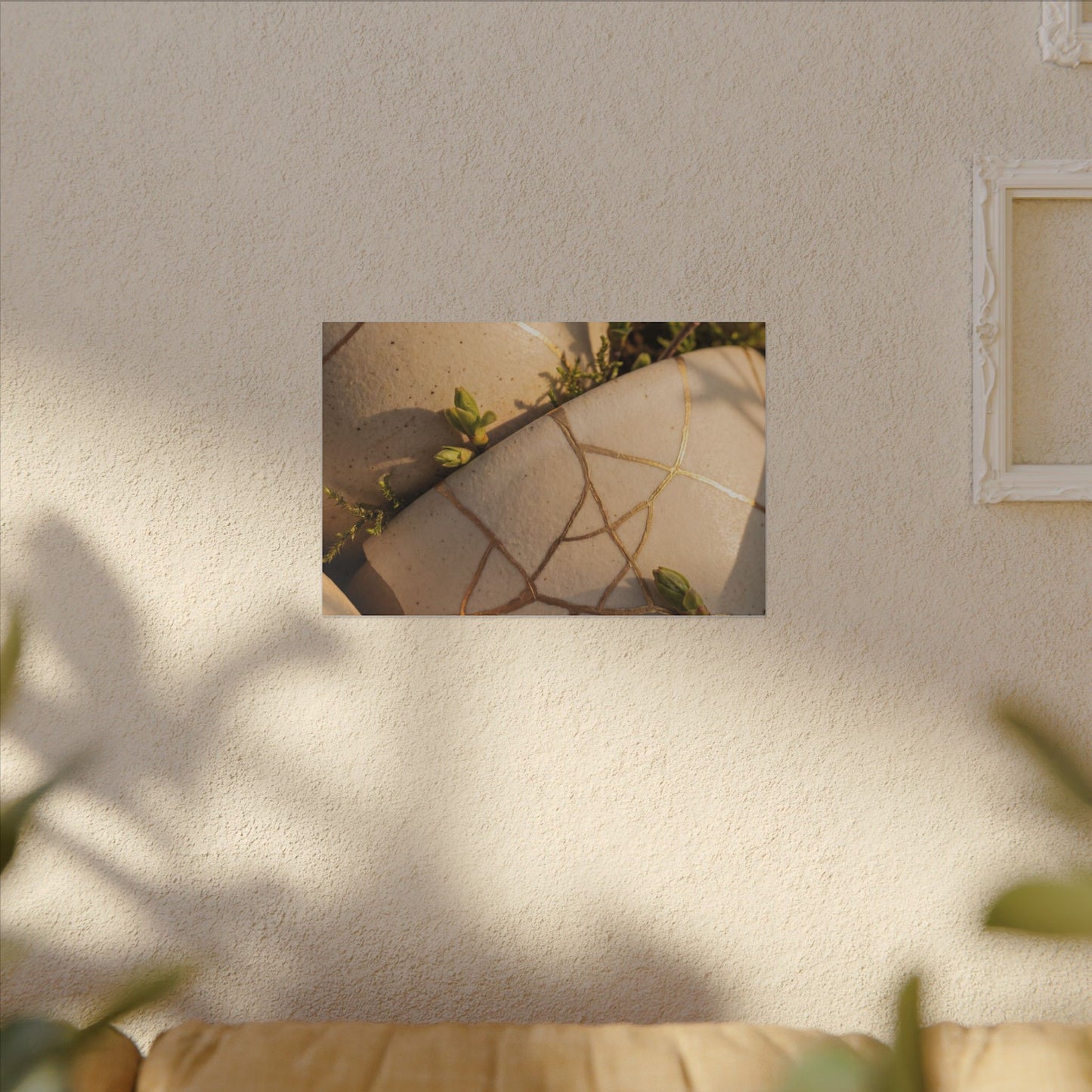 Spring Broken Pottery Gold Vein Canvas Art | Beautiful Decor