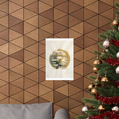 Golden Hour Lotus Flower Wall Art Print - Zen Ma