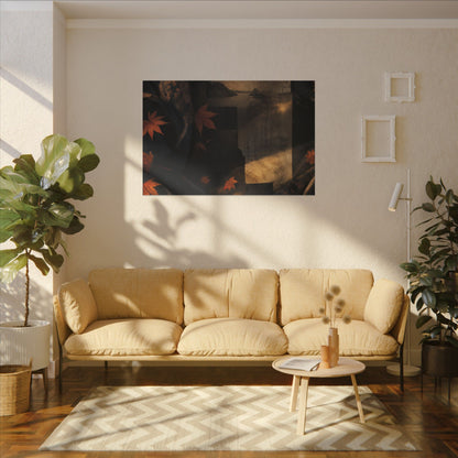 Autumn Silk Drape Shadow Zen Canvas Art | Bold Decor
