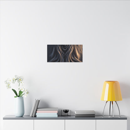 Moody Silk Drape Canvas Art - Shadow Zen Dark Japandi
