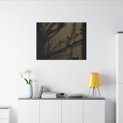 Seijaku Shadow Play Canvas Art - Dark Japandi Charcoal Ink