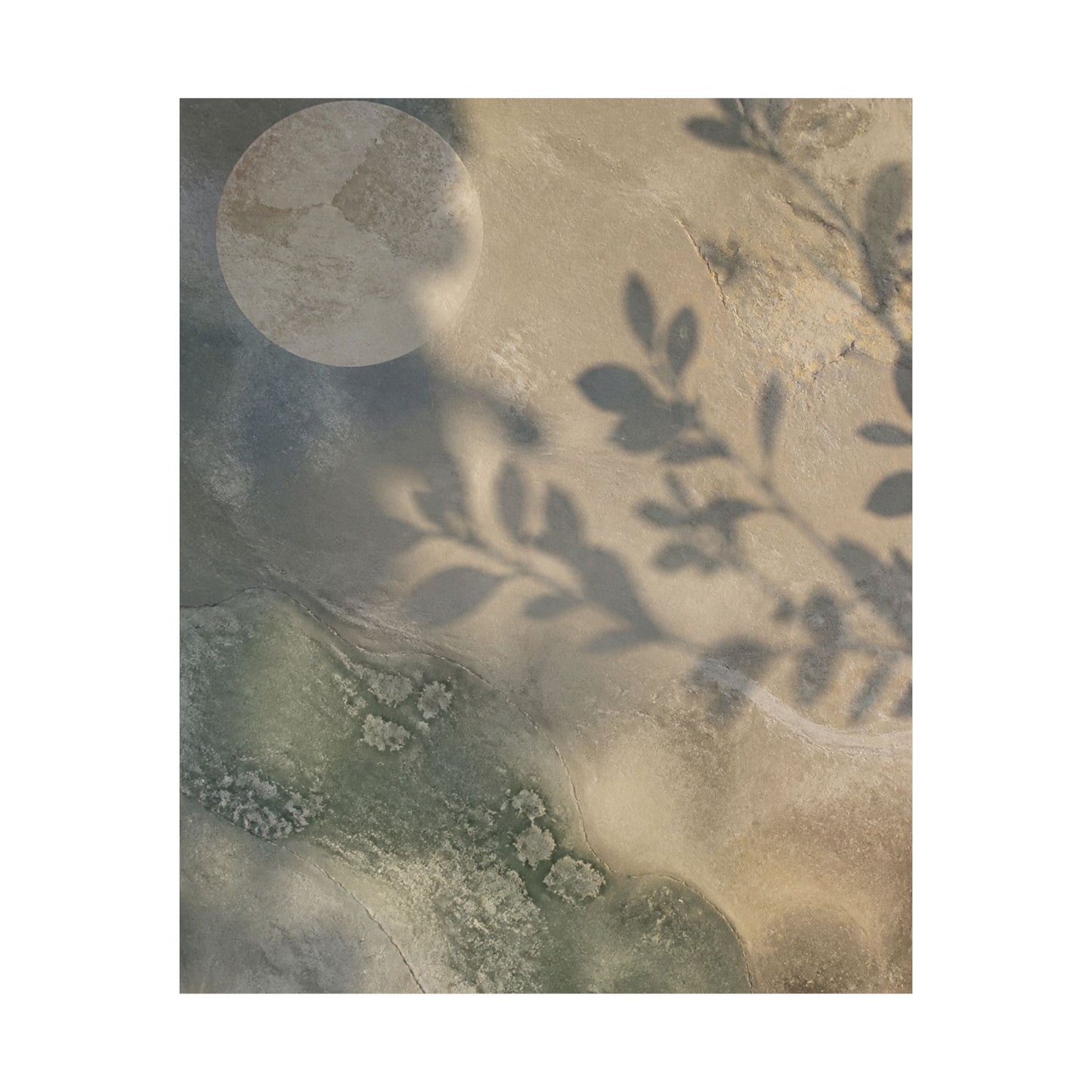 Winter Shadow Play Texture Wall Art Print | Cozy Decor