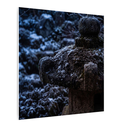 Moody Stone Lantern Canvas Art - Shadow Zen Dark Japandi