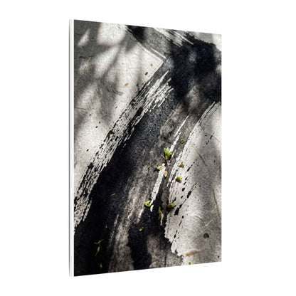 Ink Brushstroke Canvas Art | Spring Dark Japandi Moody Minimal Art