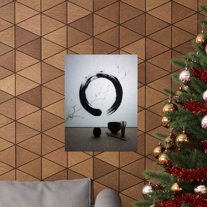 Tea Ceremony Wall Art Print | Spring Zen Enso Art