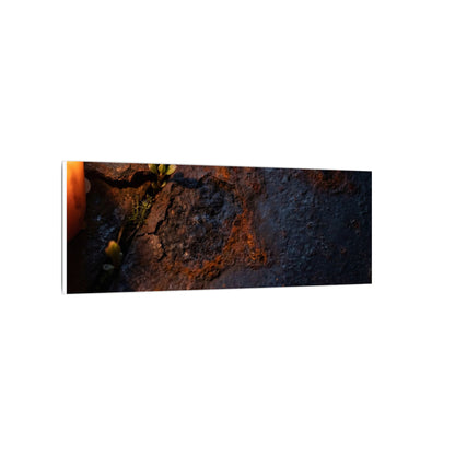 Candlelight Rust Patina Canvas Art - Dark Japandi Ma
