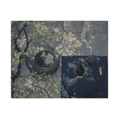 Spring Incense Smoke Ukiyo E Inspired Canvas Art | Tranquil Decor