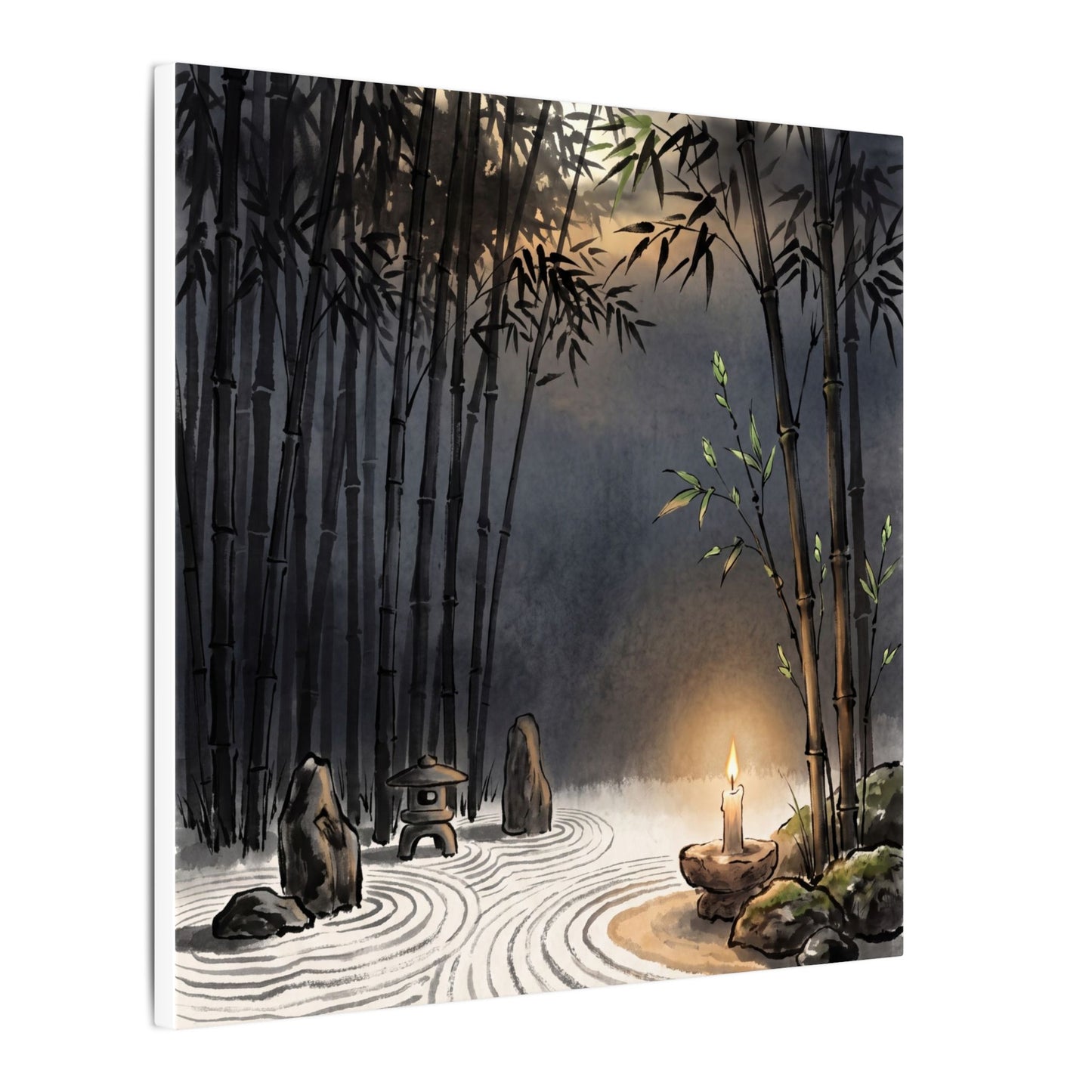 Tranquil Bamboo Grove Canvas Art - Karesansui Zen