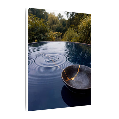 Kintsugi Water Ripple in Overcast | Broken Beauty Canvas Art