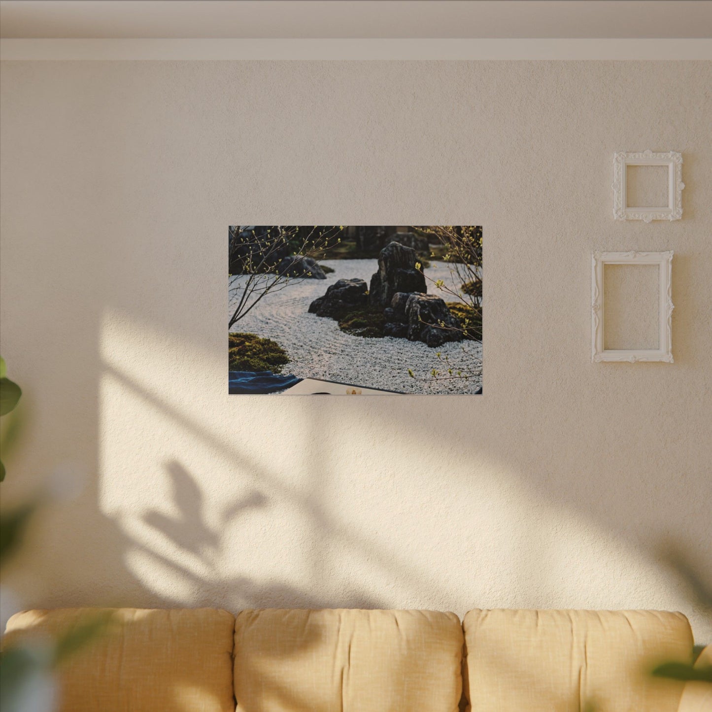 Zen Tea Ceremony in Golden Hour | Karesansui Canvas Art