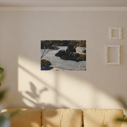 Zen Tea Ceremony in Golden Hour | Karesansui Canvas Art