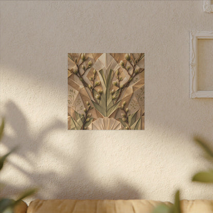 Kanso Paper Fold Canvas Art - Japandi Japanese Pattern