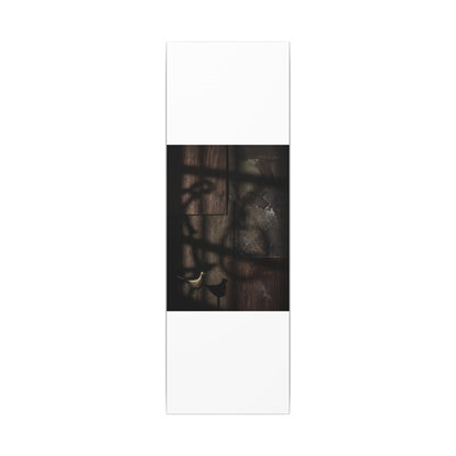 Dark Japandi Shadow Play in Candlelight | Dark Texture Canvas Art