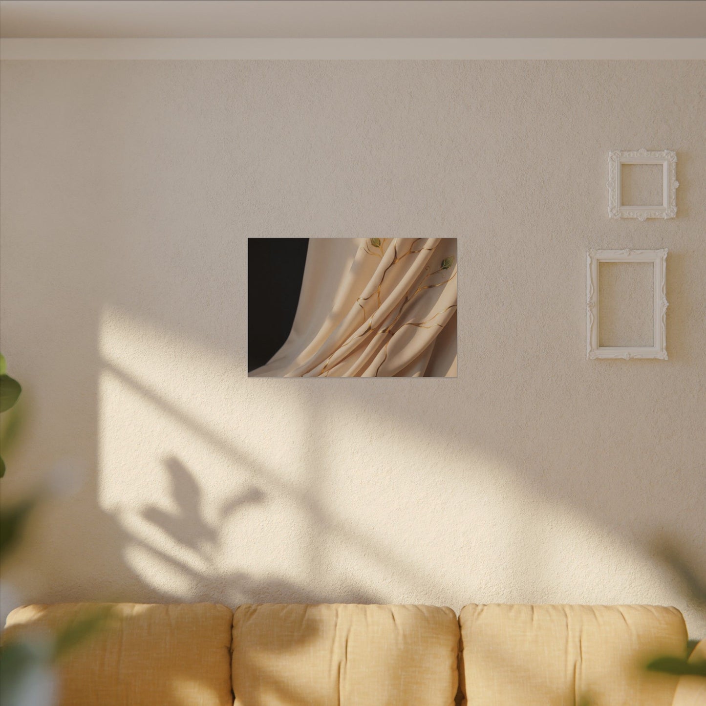 Golden Hour Silk Drape Canvas Art - Kintsugi Fukinsei