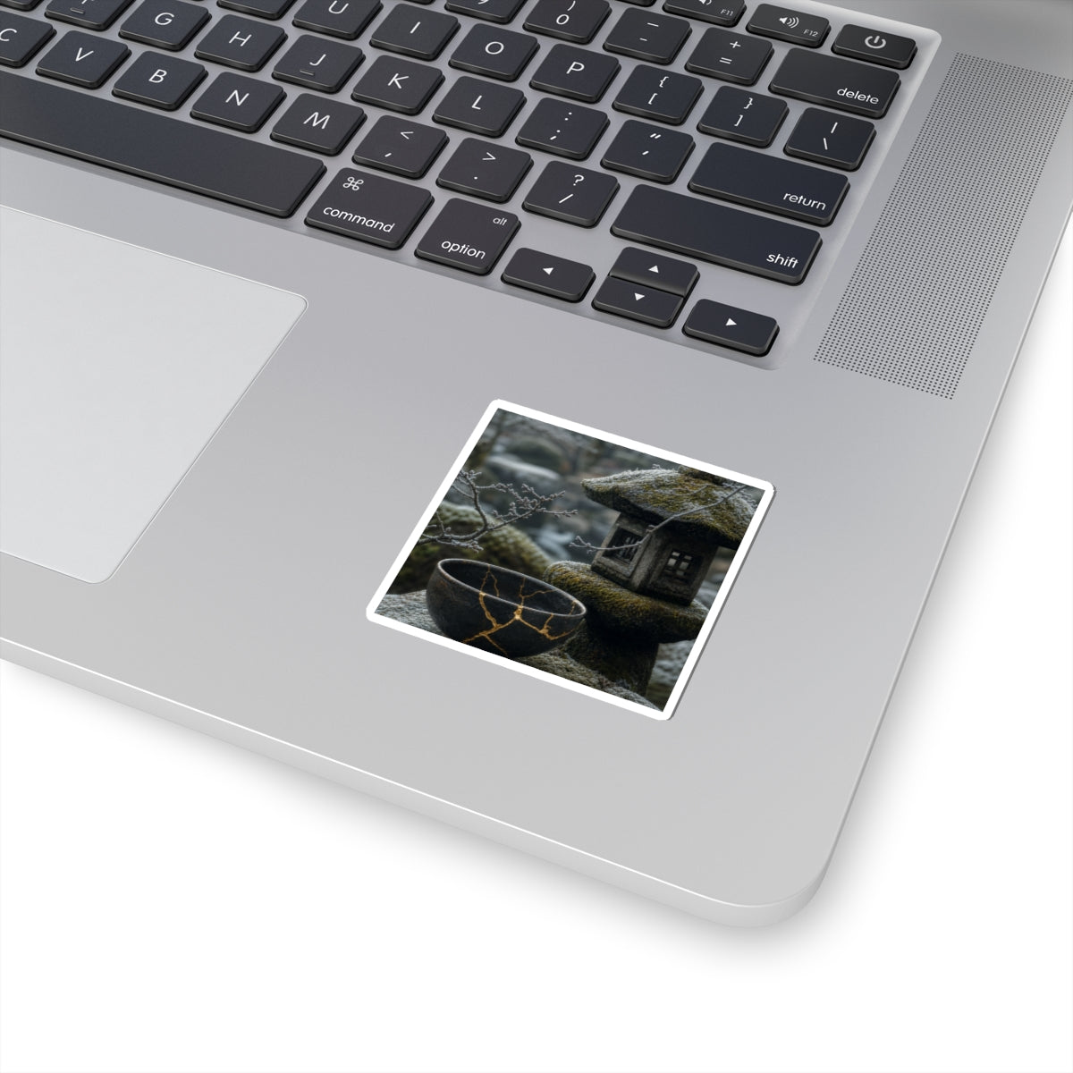 Stone Lantern Winter Sticker | Kintsugi Resilient Design