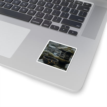 Stone Lantern Winter Sticker | Kintsugi Resilient Design