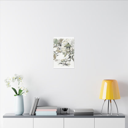 Elegant Stone Lantern Canvas Art - Watercolor Japandi