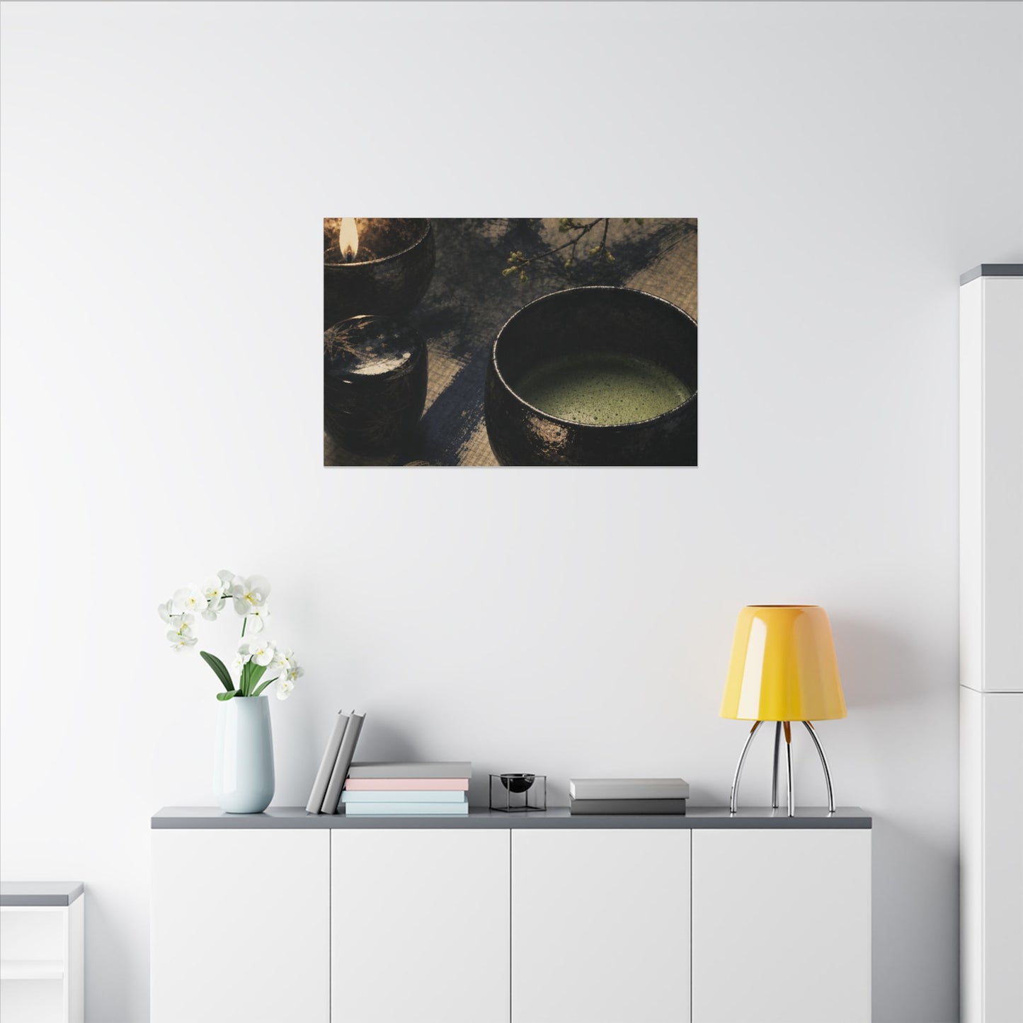 Ma Tea Ceremony Canvas Art - Zen Sumi E