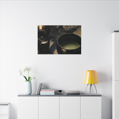 Ma Tea Ceremony Canvas Art - Zen Sumi E