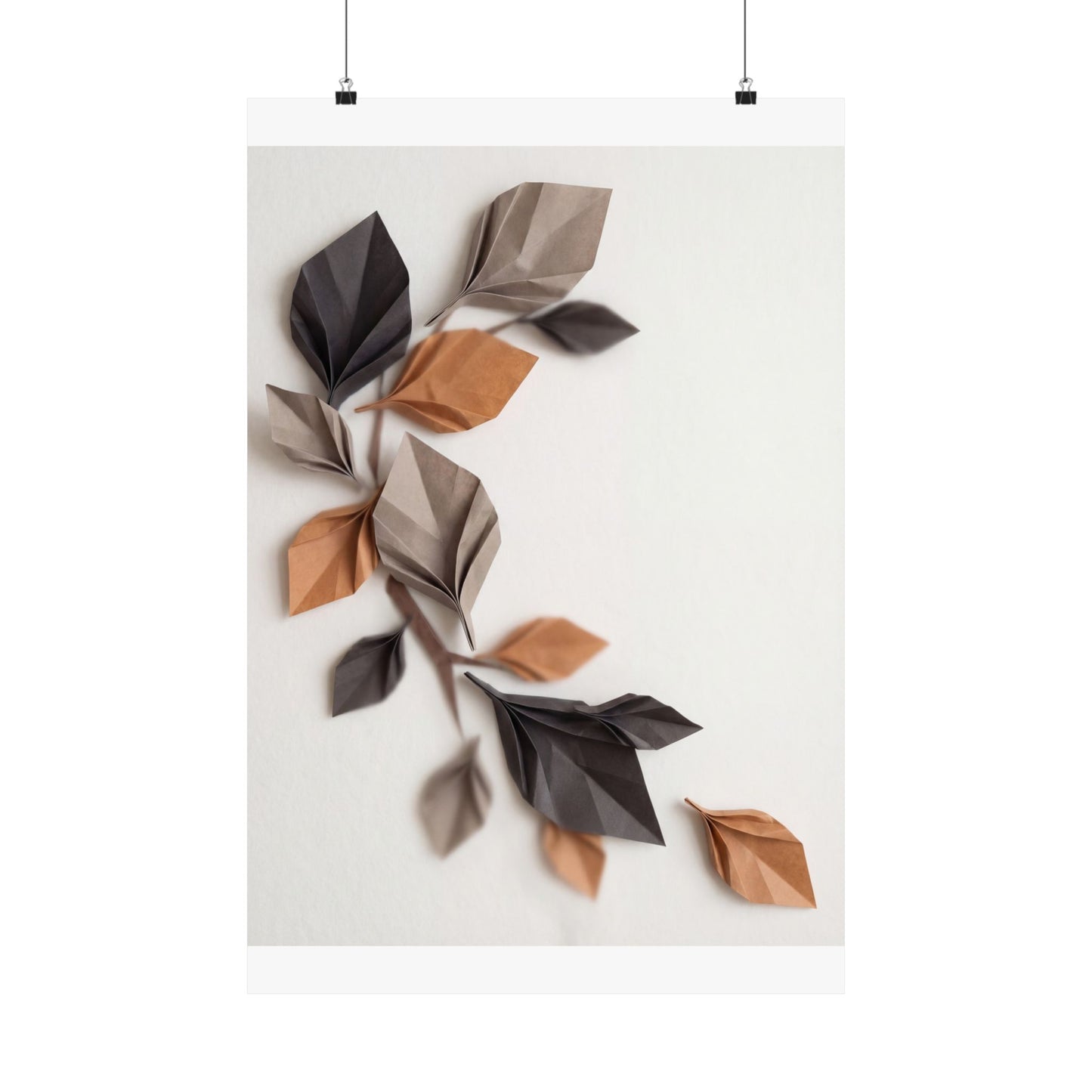 Paper Fold Wall Art Print | Autumn Japandi Minimal Line Art Art Print