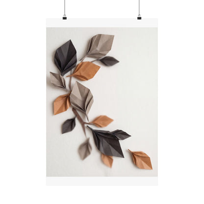 Paper Fold Wall Art Print | Autumn Japandi Minimal Line Art Art Print