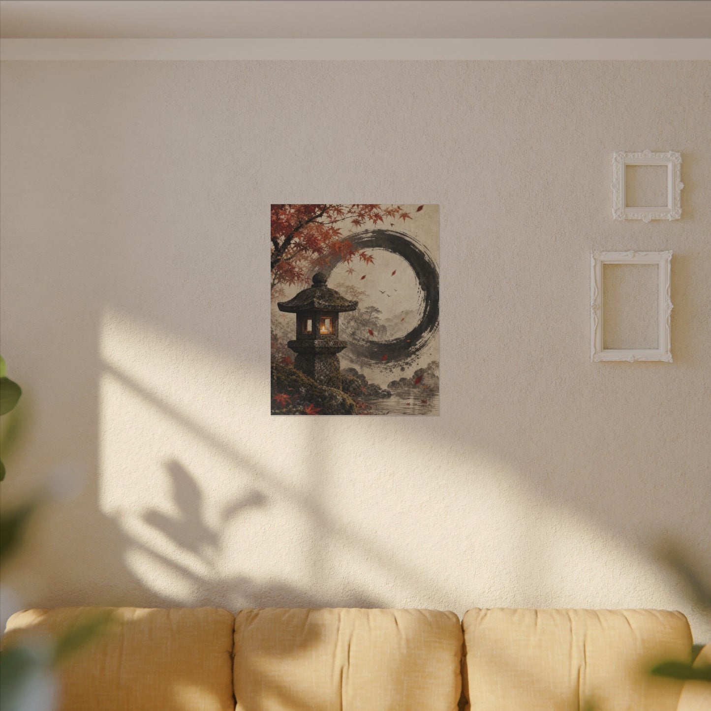 Ma Stone Lantern Canvas Art - Zen Enso
